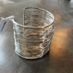 🆕 Free People Tunnel Cuff Silver Wire Bracelet